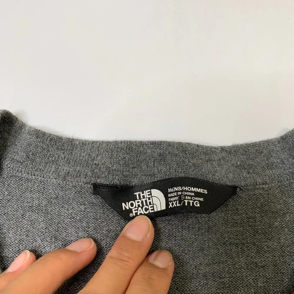 The North Face Shirt Mens 2XL XXL Gray Wool Blend Crew Neck Standalone Tee